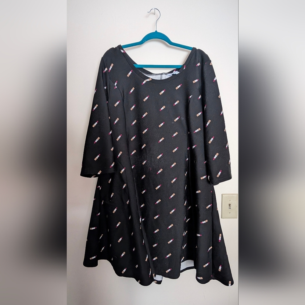 ANT Lipstick Scuba Dress W Pockets